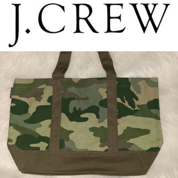 J. Crew Factory Handbags - J Crew Structured Canvas Tote Bag